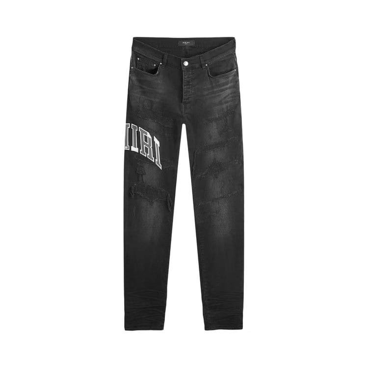 Amiri Varsity Logo Repair Jean Vintage Black