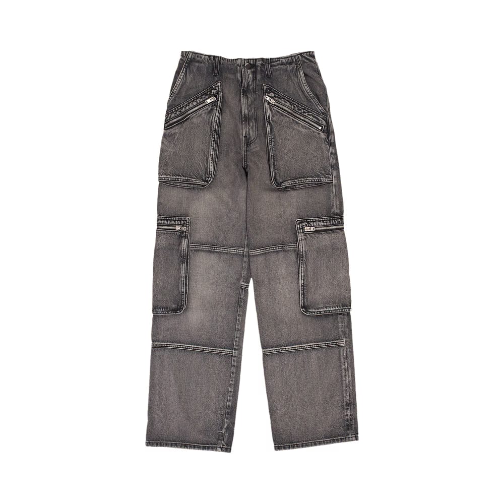 Amiri Loose Straight Cargo Pants Aged Black