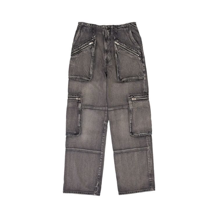 Amiri Loose Straight Cargo Pants Aged Black