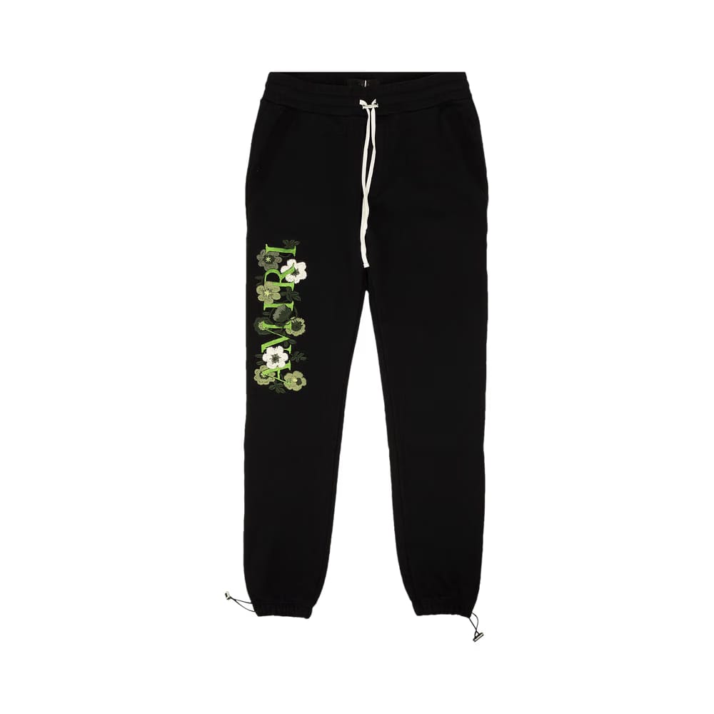Amiri Flower Sweatpants Black