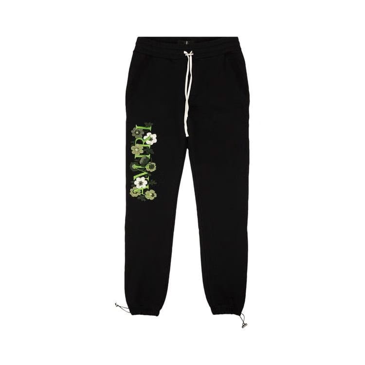 Amiri Flower Sweatpants Black