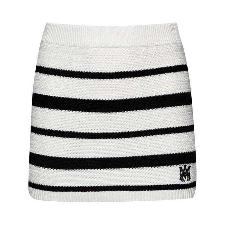 Amiri MA Striped Mini Skirt Black/Alabaster