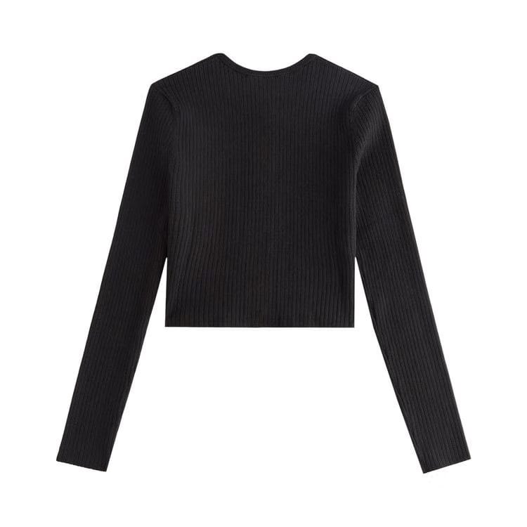 Kith Women Rib Knit Yvette Crop Cardigan Mass
