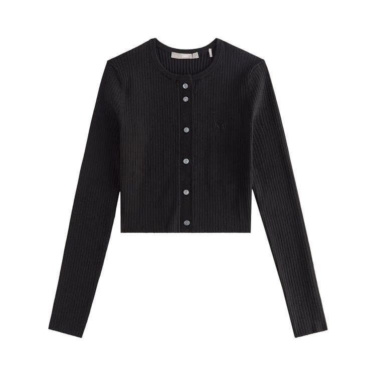 Kith Women Rib Knit Yvette Crop Cardigan Mass