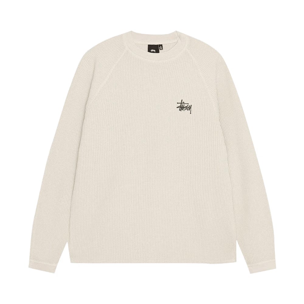 Stussy Raglan Thermal L/S Crew Bone