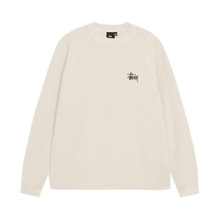 Stussy Raglan Thermal L/S Crew Bone