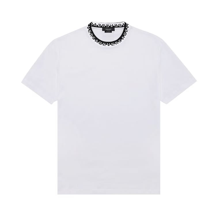 Versace Logo Collar T-Shirt Optical White