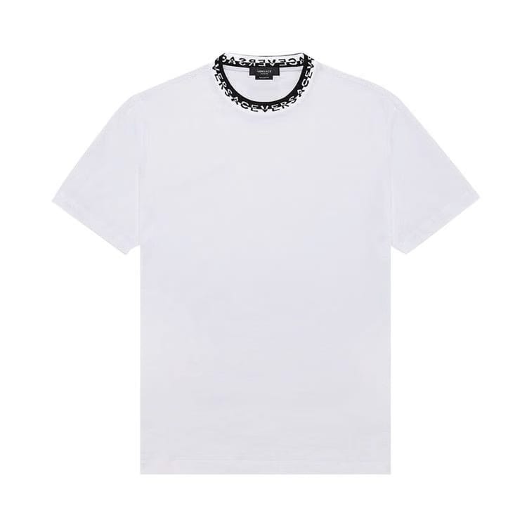 Versace Logo Collar T-Shirt Optical White