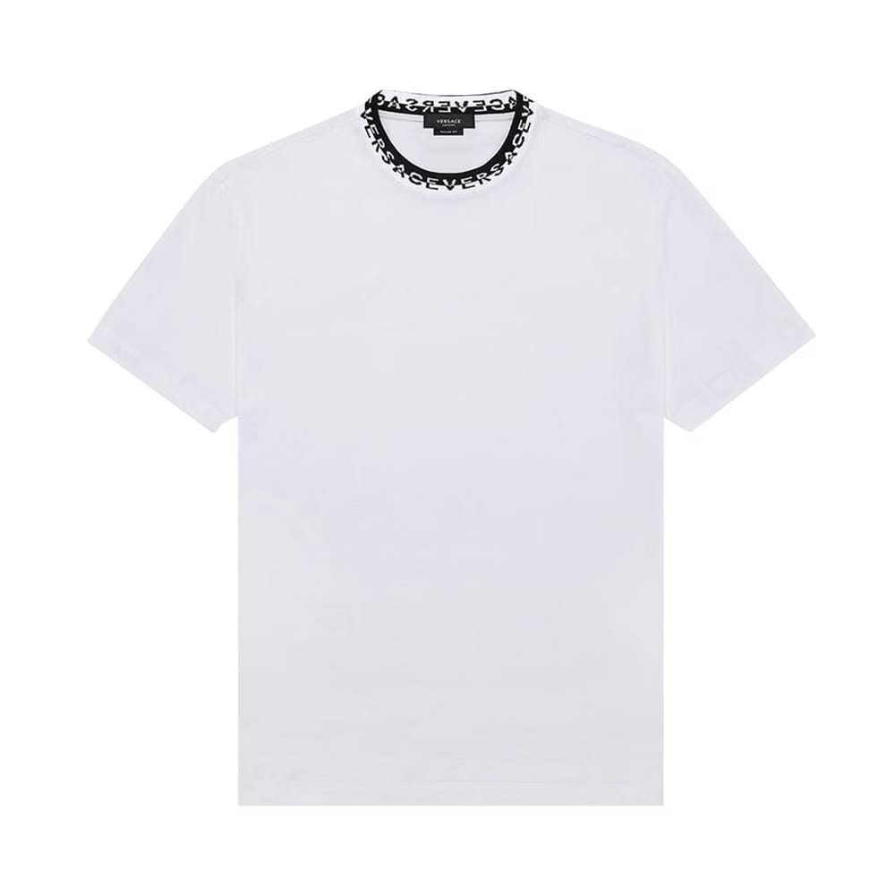 Versace Logo Collar T-Shirt Optical White