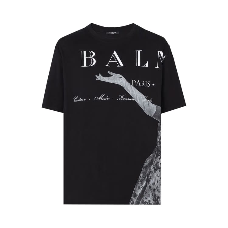 Balmain Jolie Madame Printed T-Shirt Black