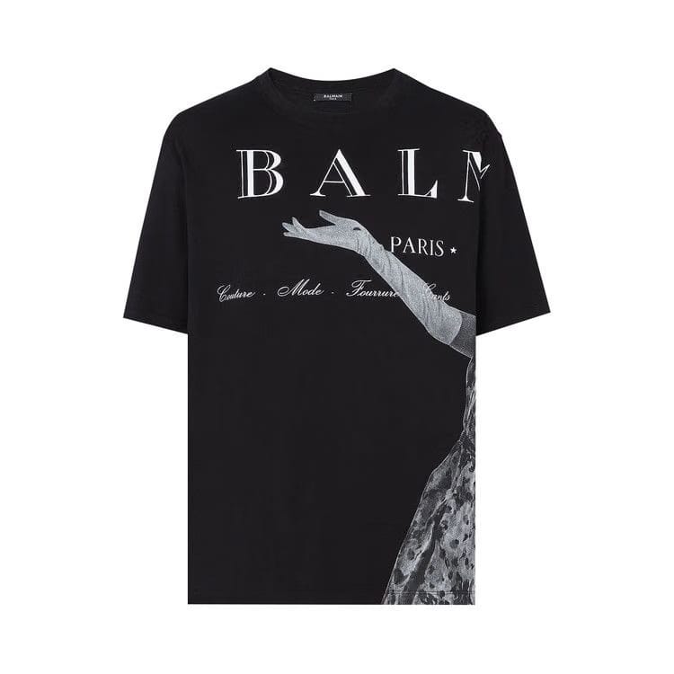 Balmain Jolie Madame Printed T-Shirt Black