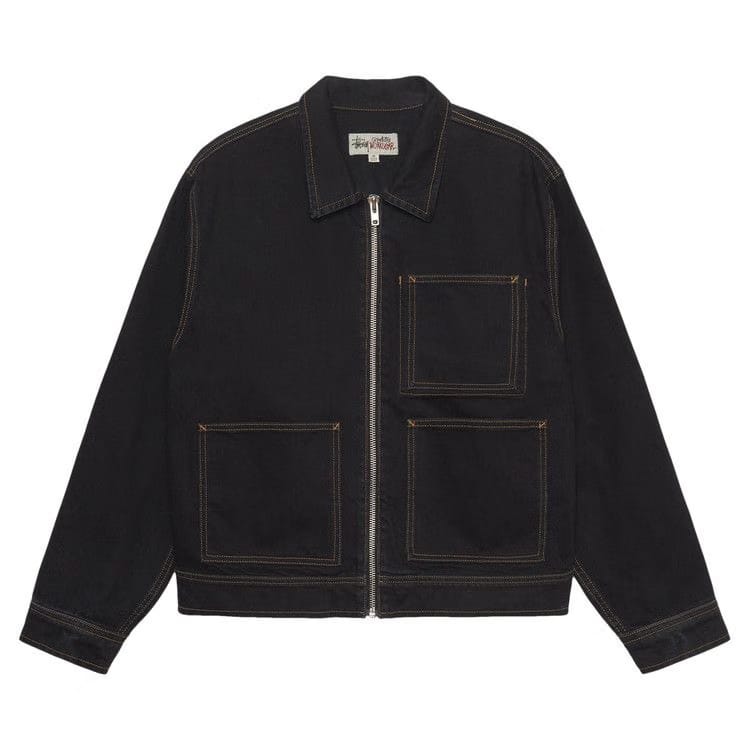 Stussy Zip Work Jacket Washed Black