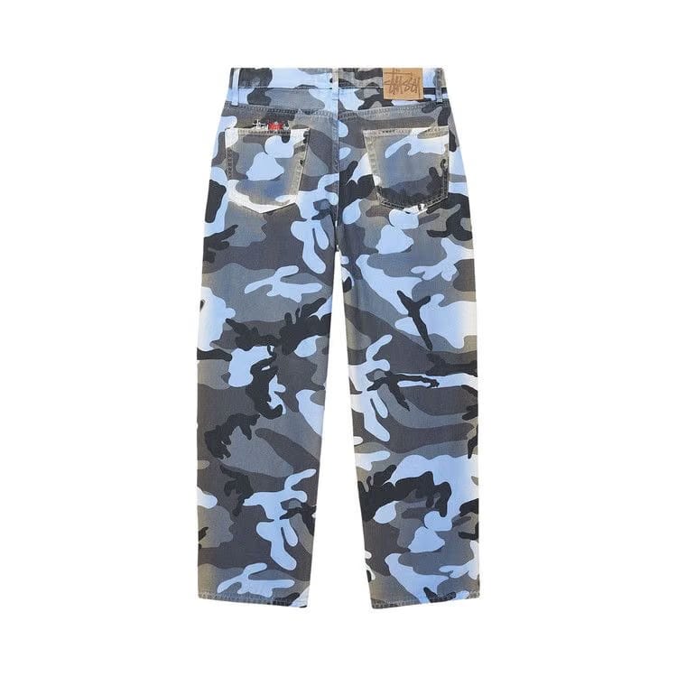 Stussy Spray Dye Canvas Big Ol' Jean Blue Camo
