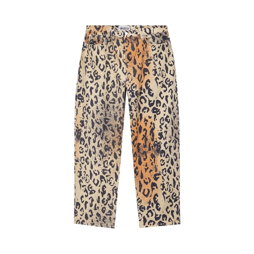 Stussy Stencil Canvas Big Ol' Jeans Leopard