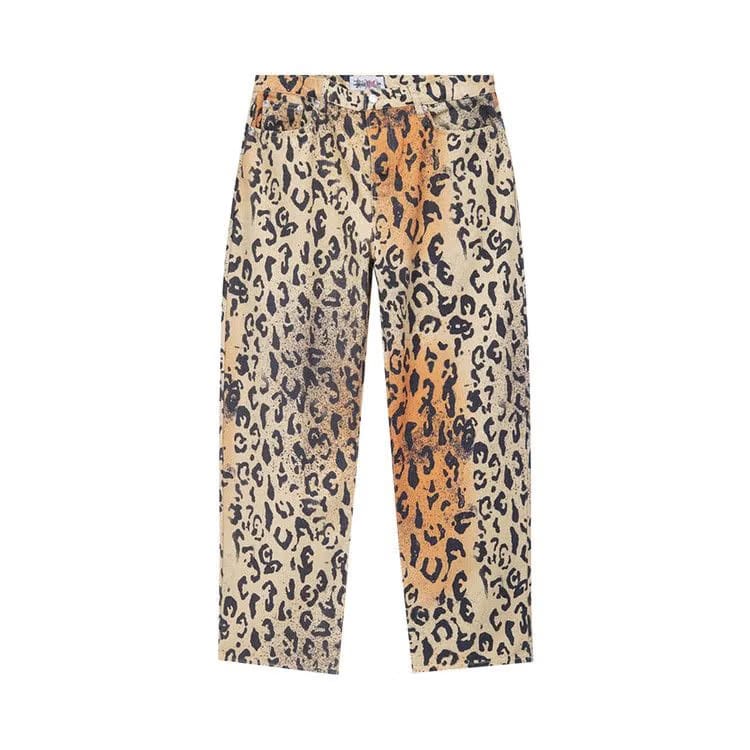 Stussy Stencil Canvas Big Ol' Jeans Leopard