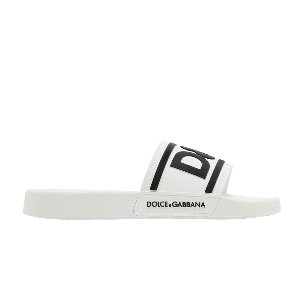 Dolce & Gabbana Slides DG Logo - White Black