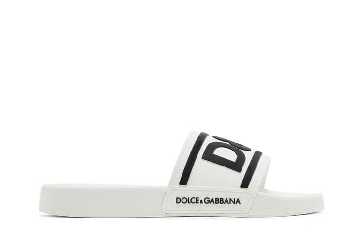 Dolce & Gabbana Slides DG Logo - White Black