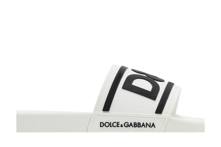 Dolce & Gabbana Slides DG Logo - White Black