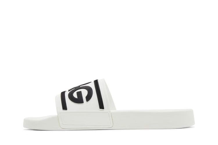Dolce & Gabbana Slides DG Logo - White Black