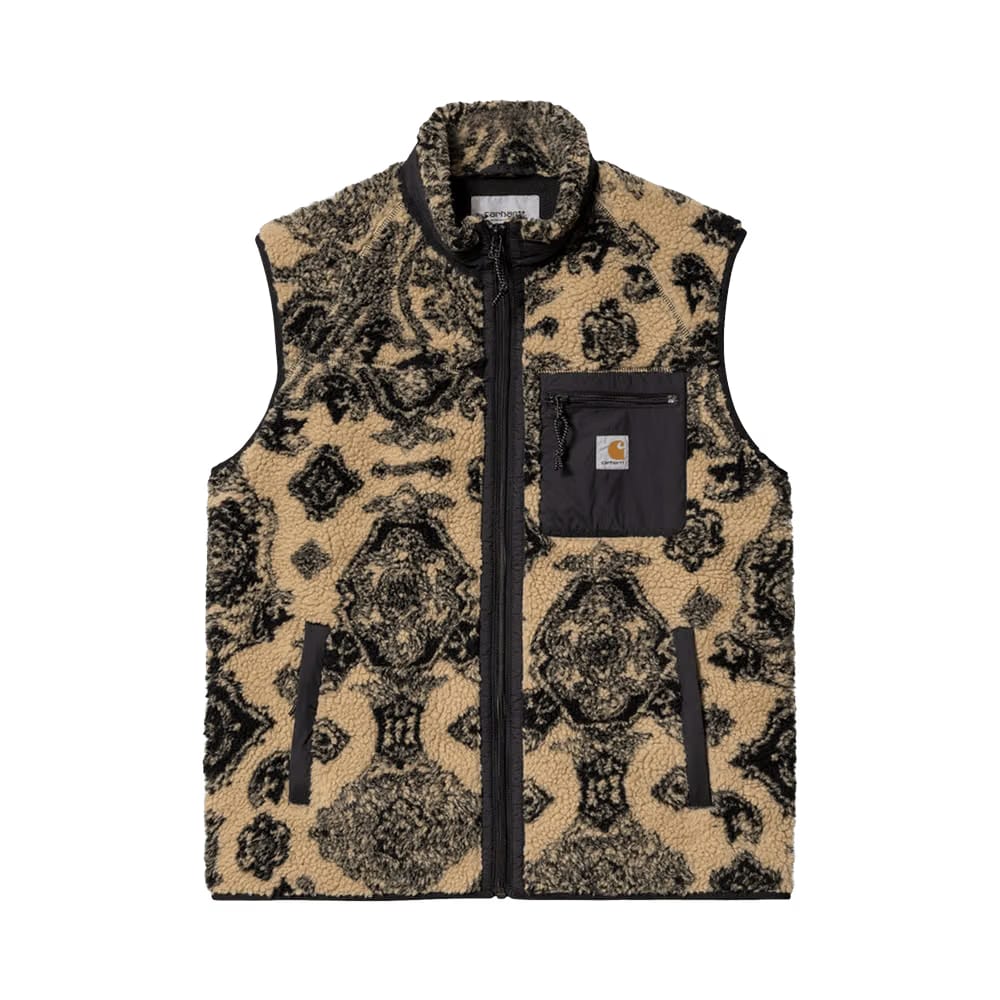 Carhartt WIP Prentis Vest Liner Dusty Hamilton Brown Verse Jacquard