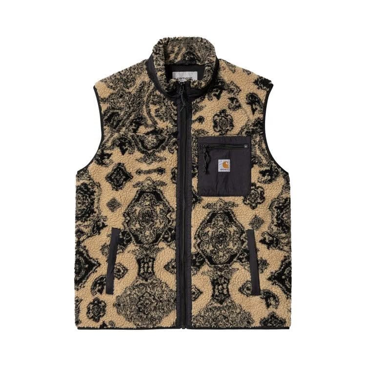 Carhartt WIP Prentis Vest Liner Dusty Hamilton Brown Verse Jacquard
