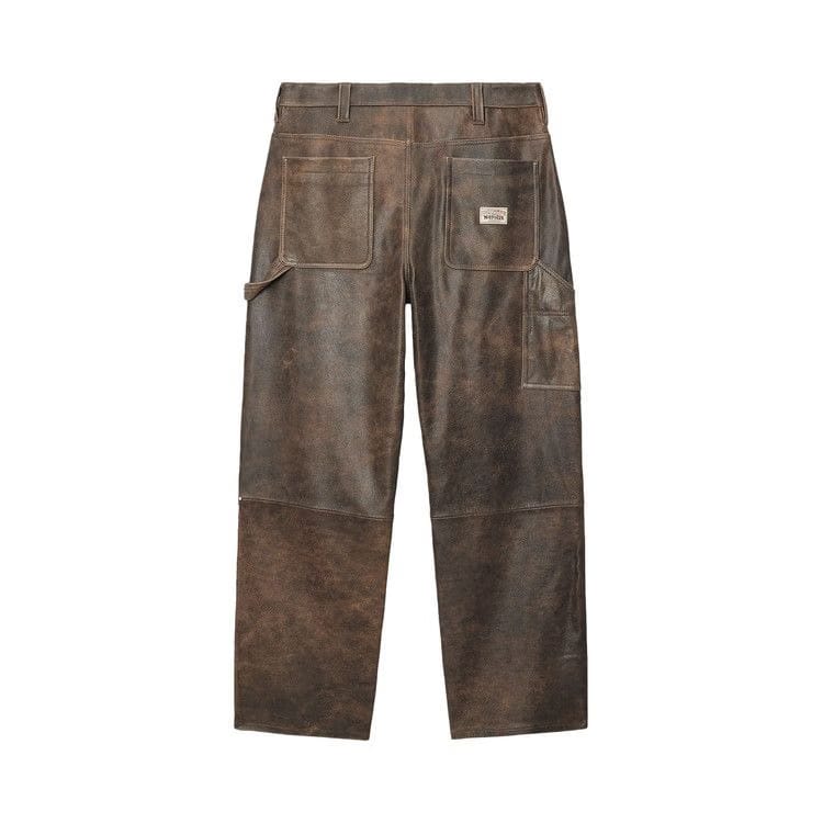 Stussy Work Pant Distressed Leather Brown