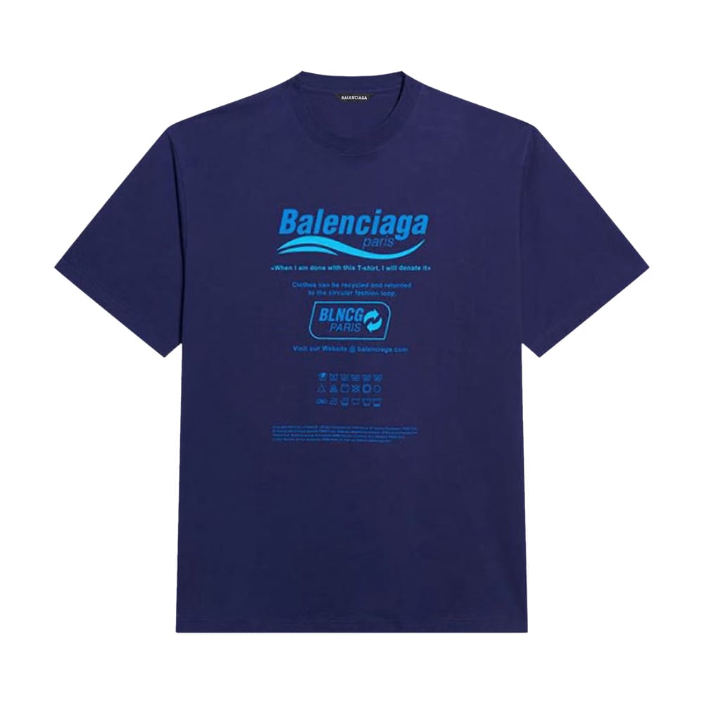 Balenciaga Boxy T-Shirt Blue