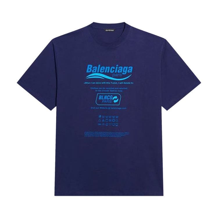 Balenciaga Boxy T-Shirt Blue
