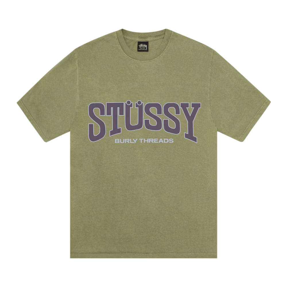 Stussy Burly Threads T-Shirt Olive