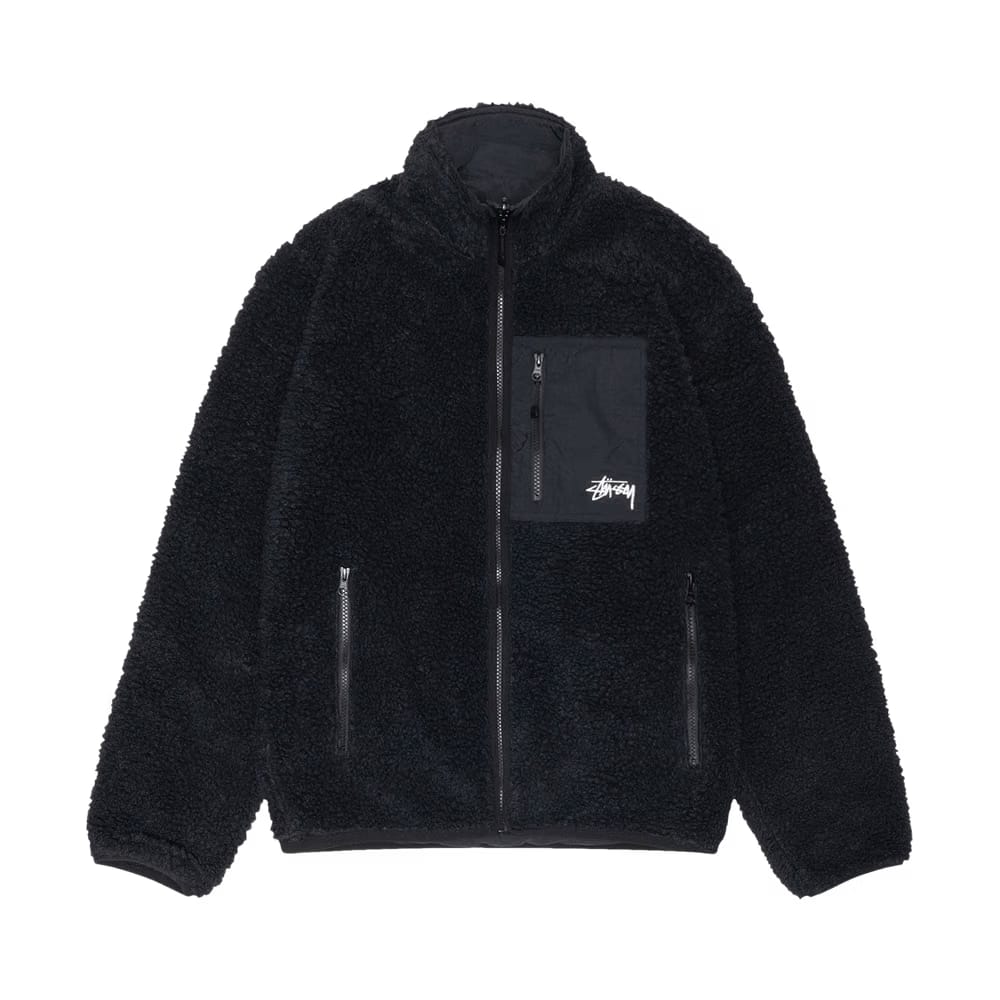 Stussy Sherpa Reversible Jacket Black