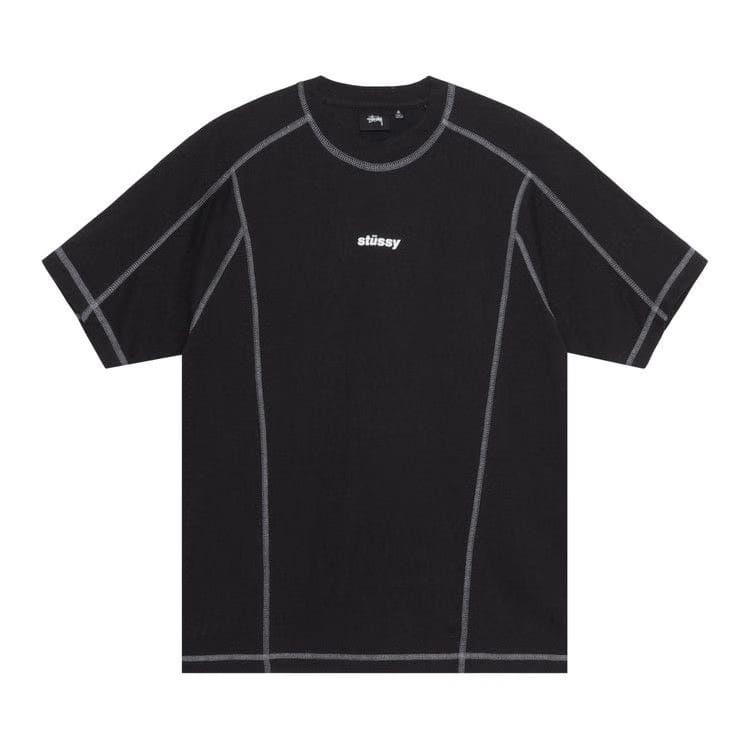 Stussy Wave Shorts-Sleeve Crew Black