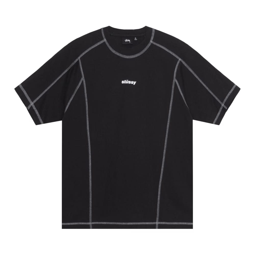 Stussy Wave Shorts-Sleeve Crew Black