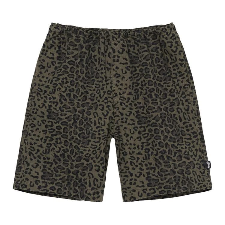 Stussy Leopard Beach Shorts Olive