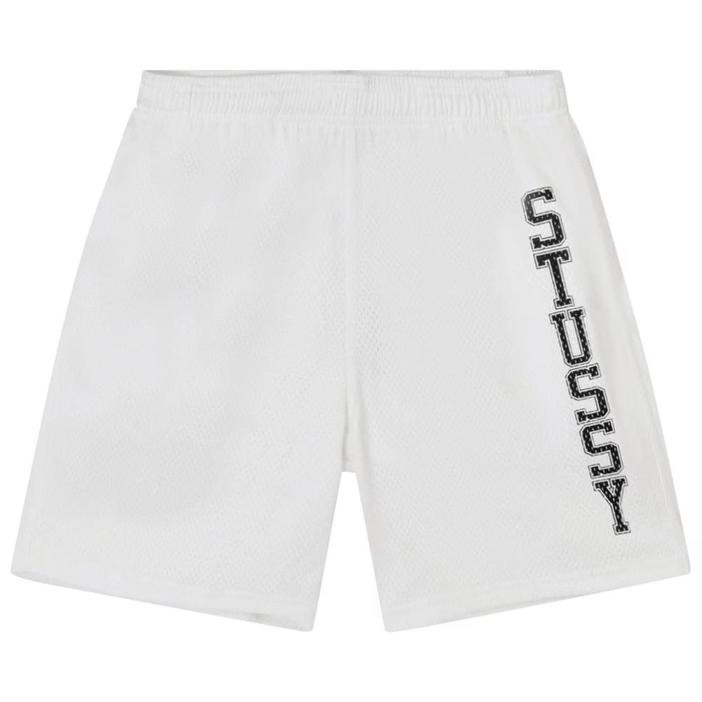 Stussy Collegiate Mesh Shorts White