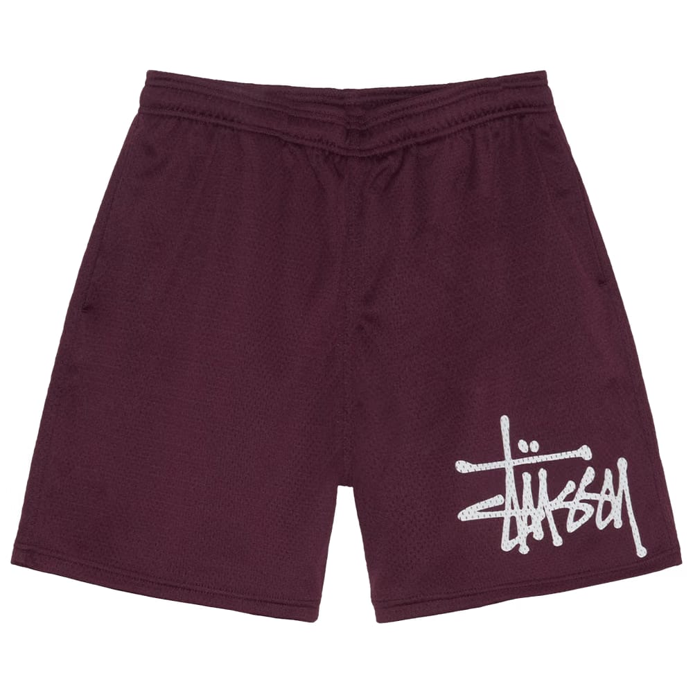 Stussy Big Basic Mesh Shorts Plum