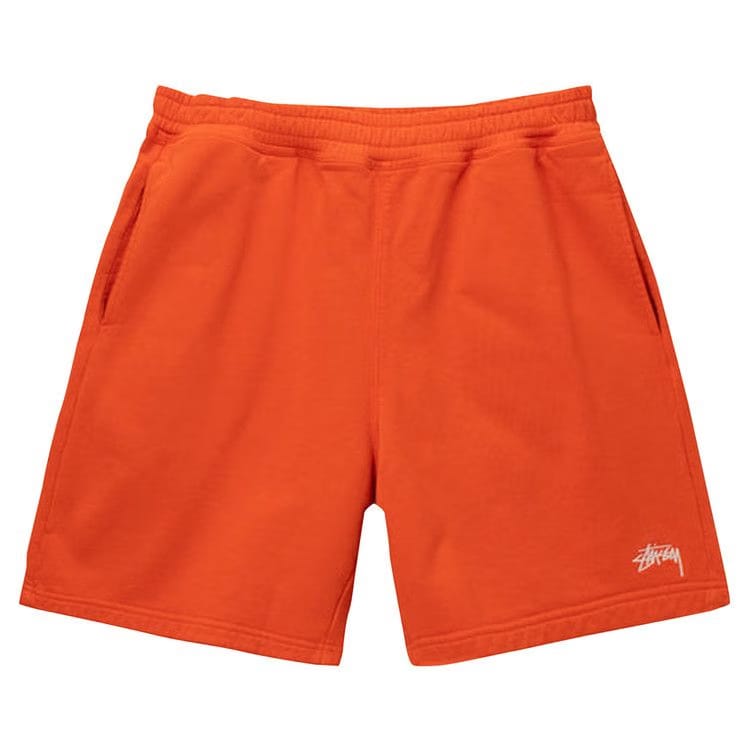 Stussy Overdyed Stock Logo Shorts Orange