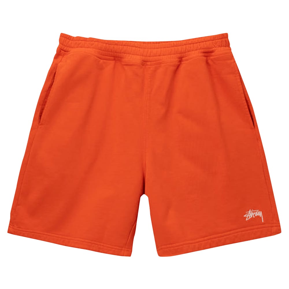 Stussy Overdyed Stock Logo Shorts Orange