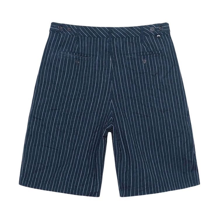Stussy Wrinkled Stripe Volume Pleated Shorts Navy