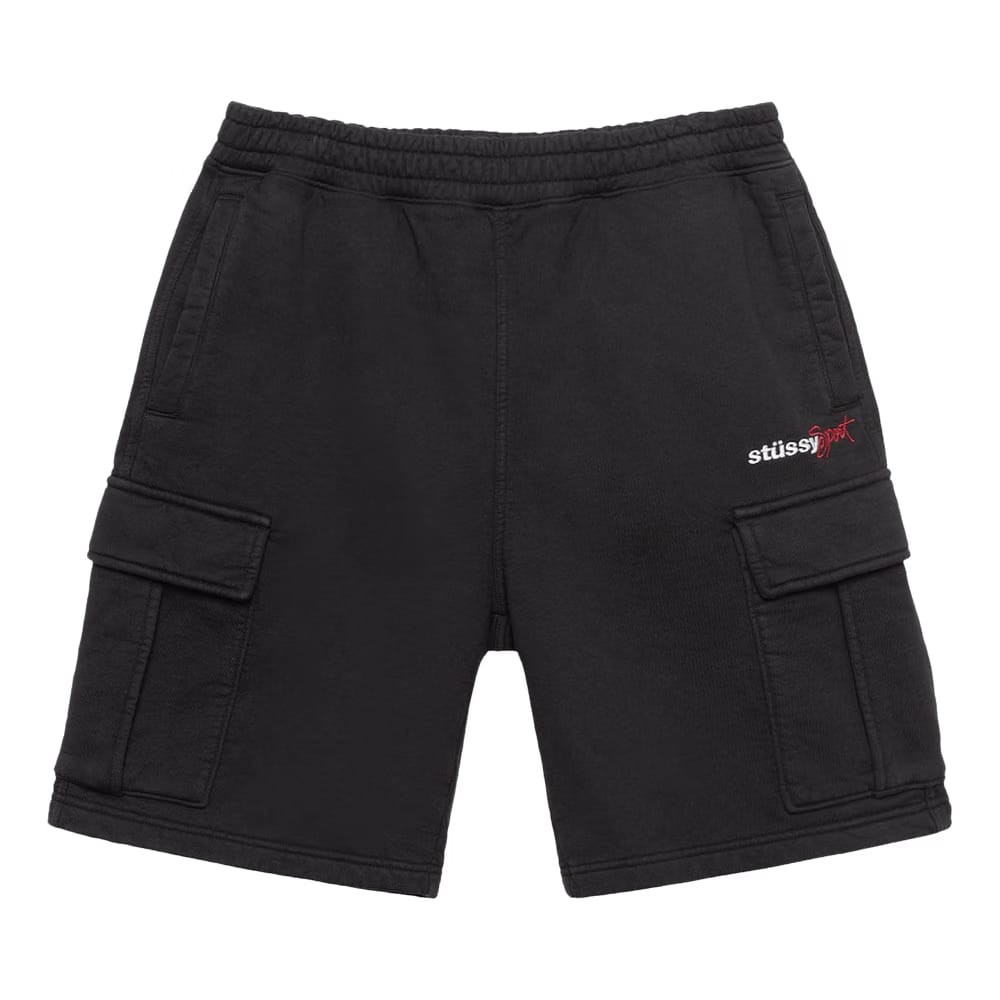 Stussy Sport Cargo Fleece Shorts Black