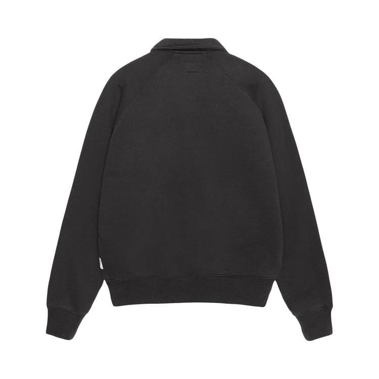 Stussy Relaxed Half Zip Washed Black