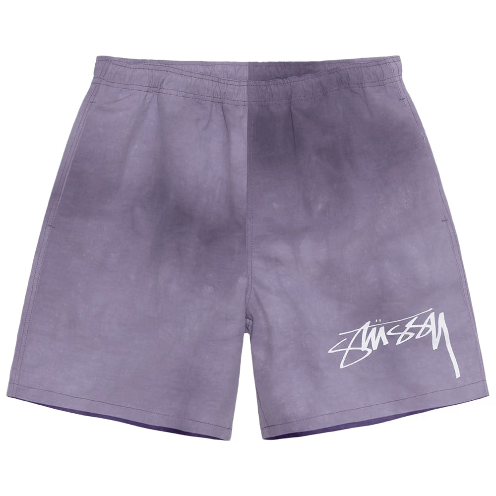 Stussy Wave Dye Nylon Shorts Grape