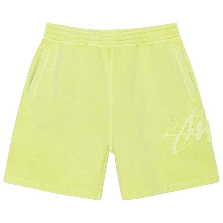 Stussy Fleece Tonal Appliqué Shorts Lime