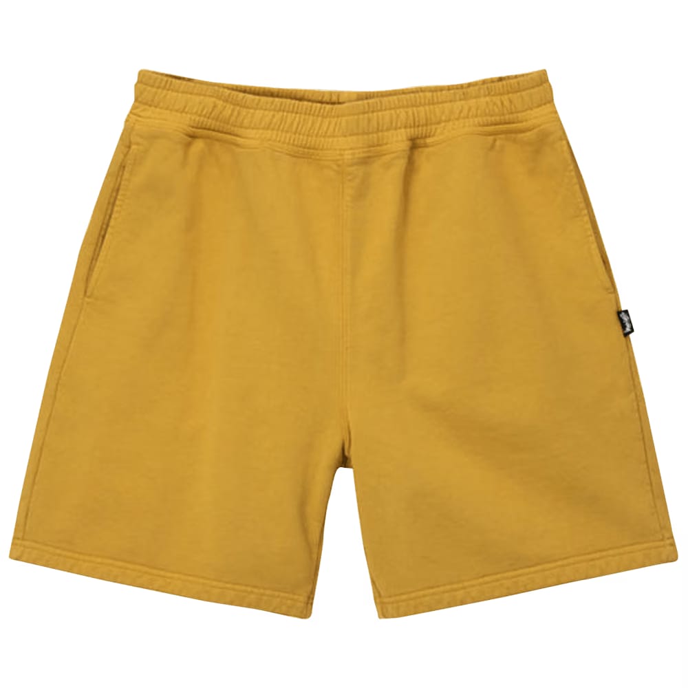 Stussy Pigment Dyed Fleece Shorts Gold