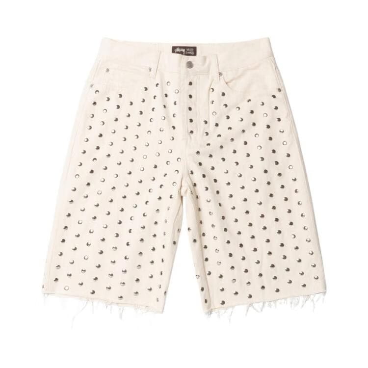 Stussy x Wales Bonner Studded Shorts Ivory