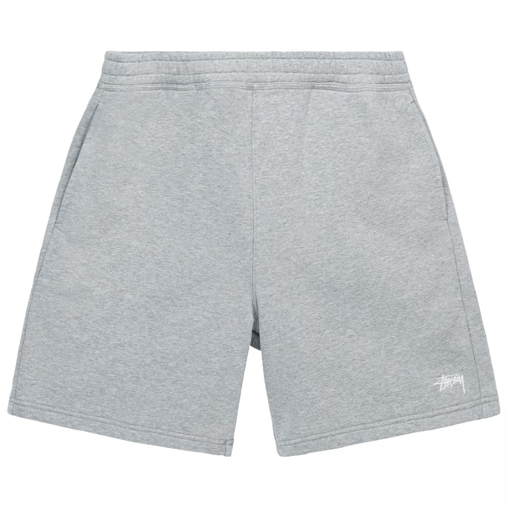 Stussy Overdyed Stock Logo Shorts Grey Heather
