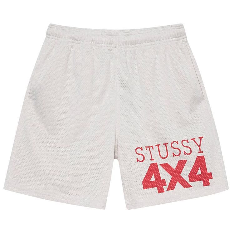 Stussy 4X4 Mesh Shorts Bone
