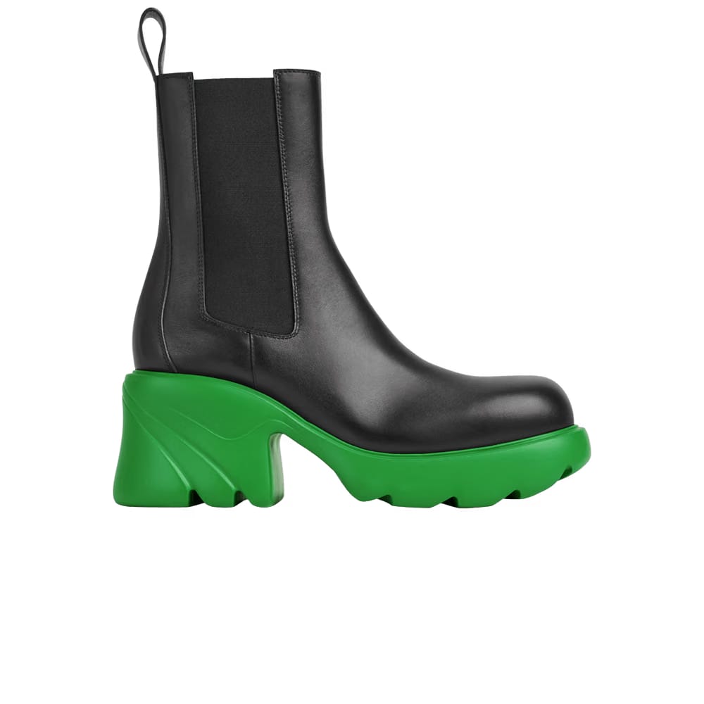 Bottega Veneta Wmns Flash Chelsea Boot 'Black Parakeet'