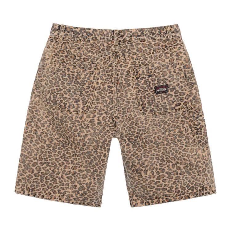 Stussy Denim Work Shorts Leopard