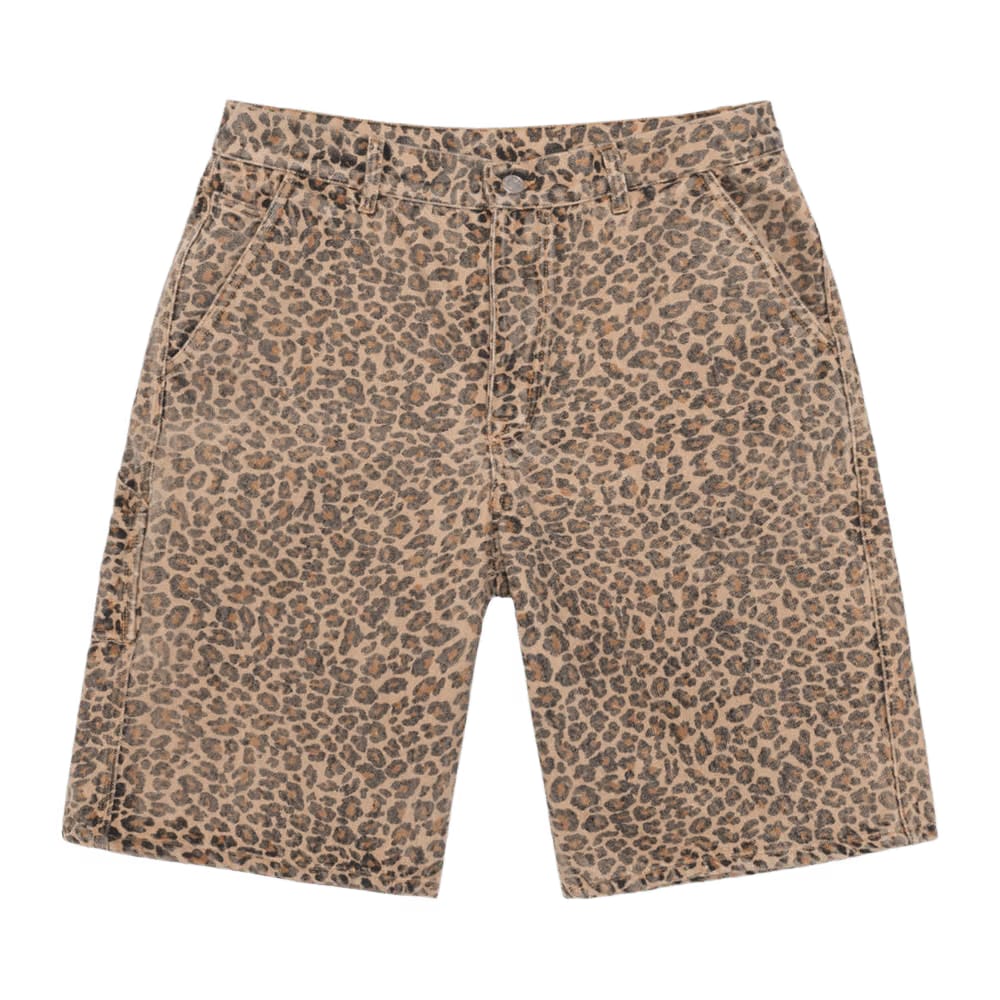 Stussy Denim Work Shorts Leopard