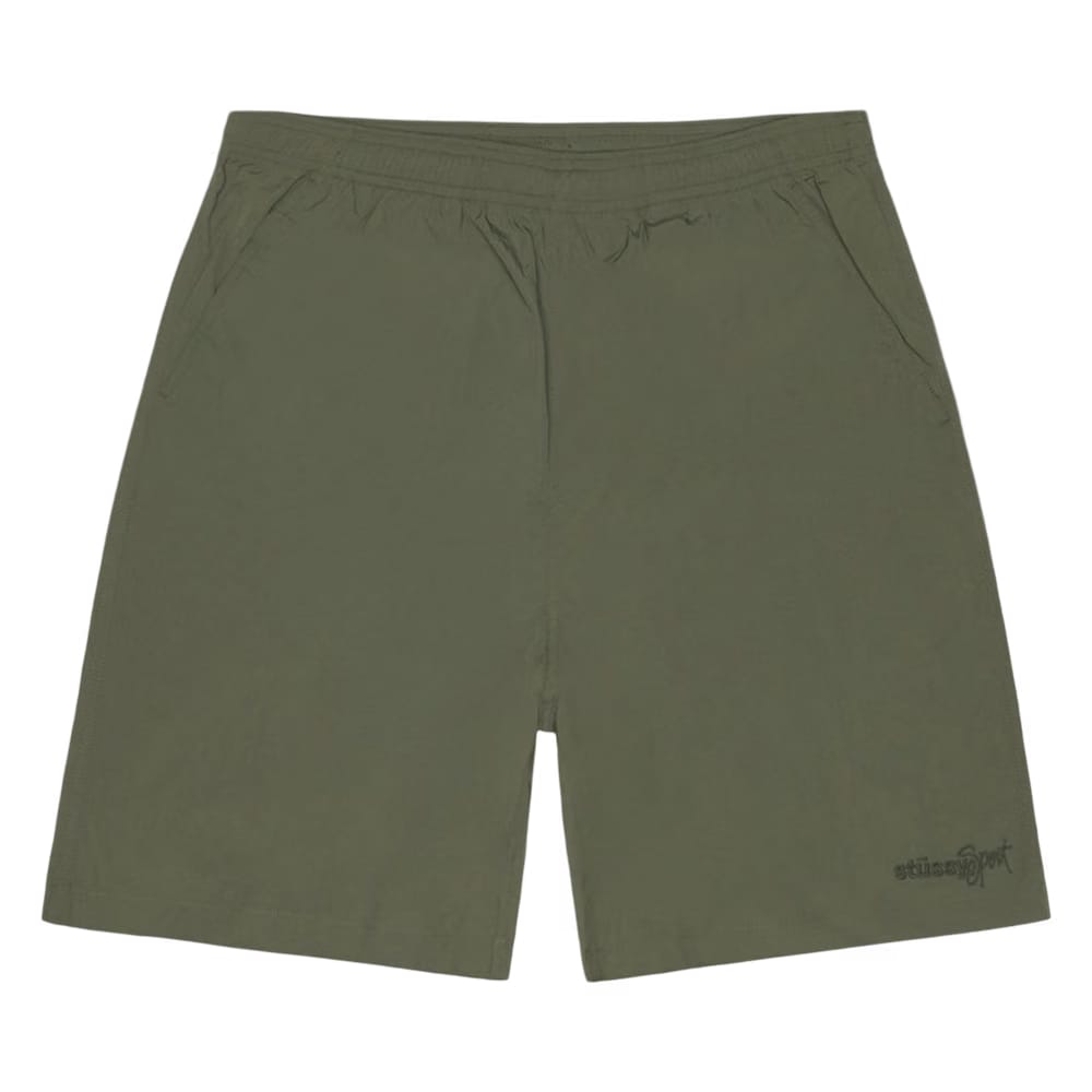 Stussy Nylon Court Shorts Olive